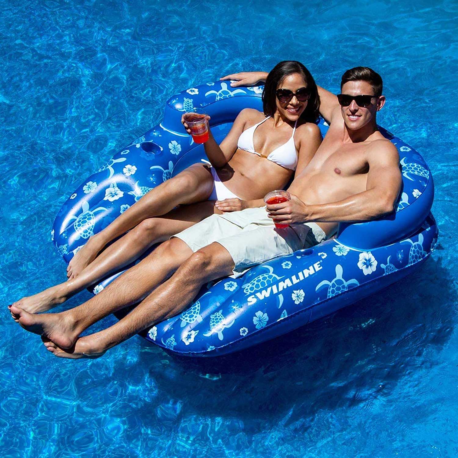 Tropical Double Lounger Pool Float