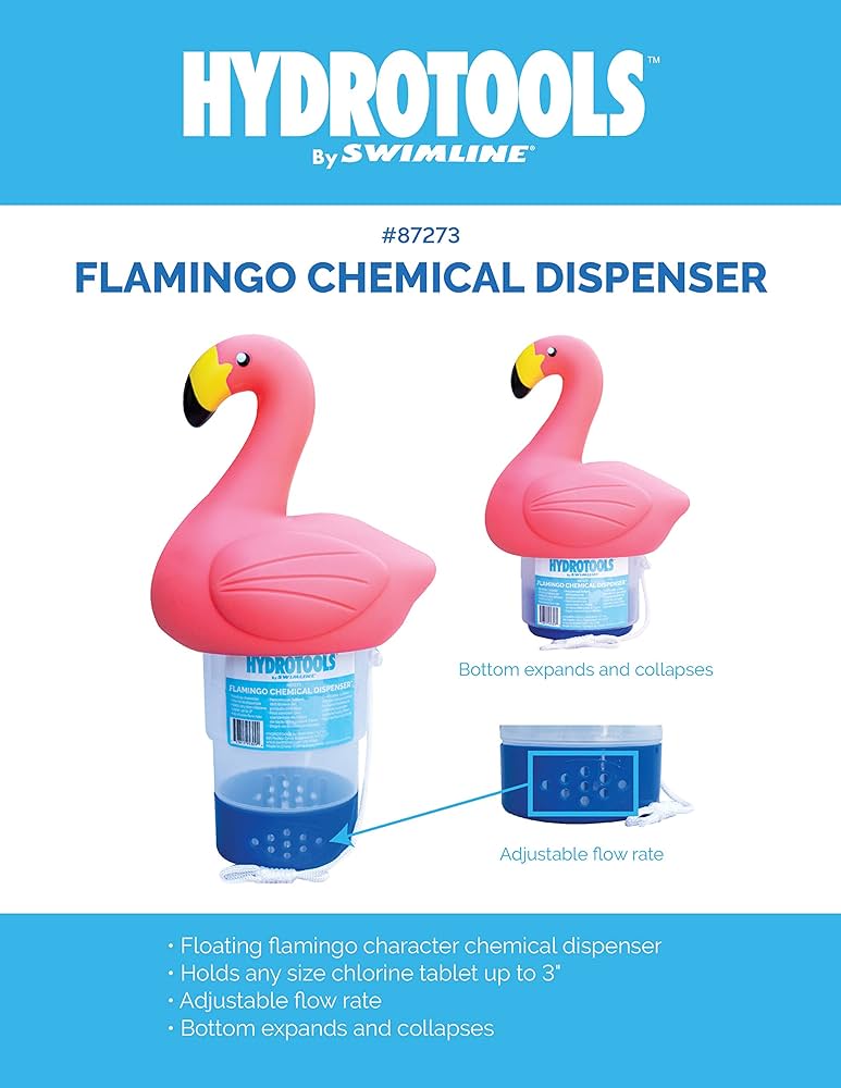 Pink Flamingo Floating Chemical Dispenser