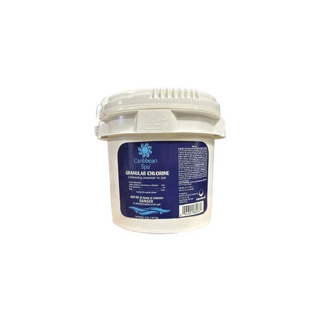 Caribbean Spa Fast Dissolving Granular Chlorine for Hot Tubs and Spas 4Lbs.