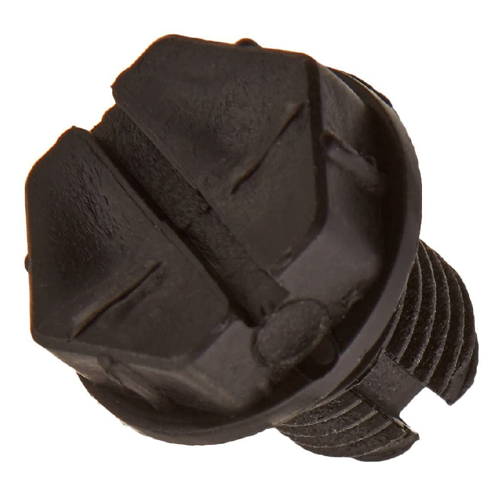 Quarter Slot Drain Plug, 3/8-Inch, Black