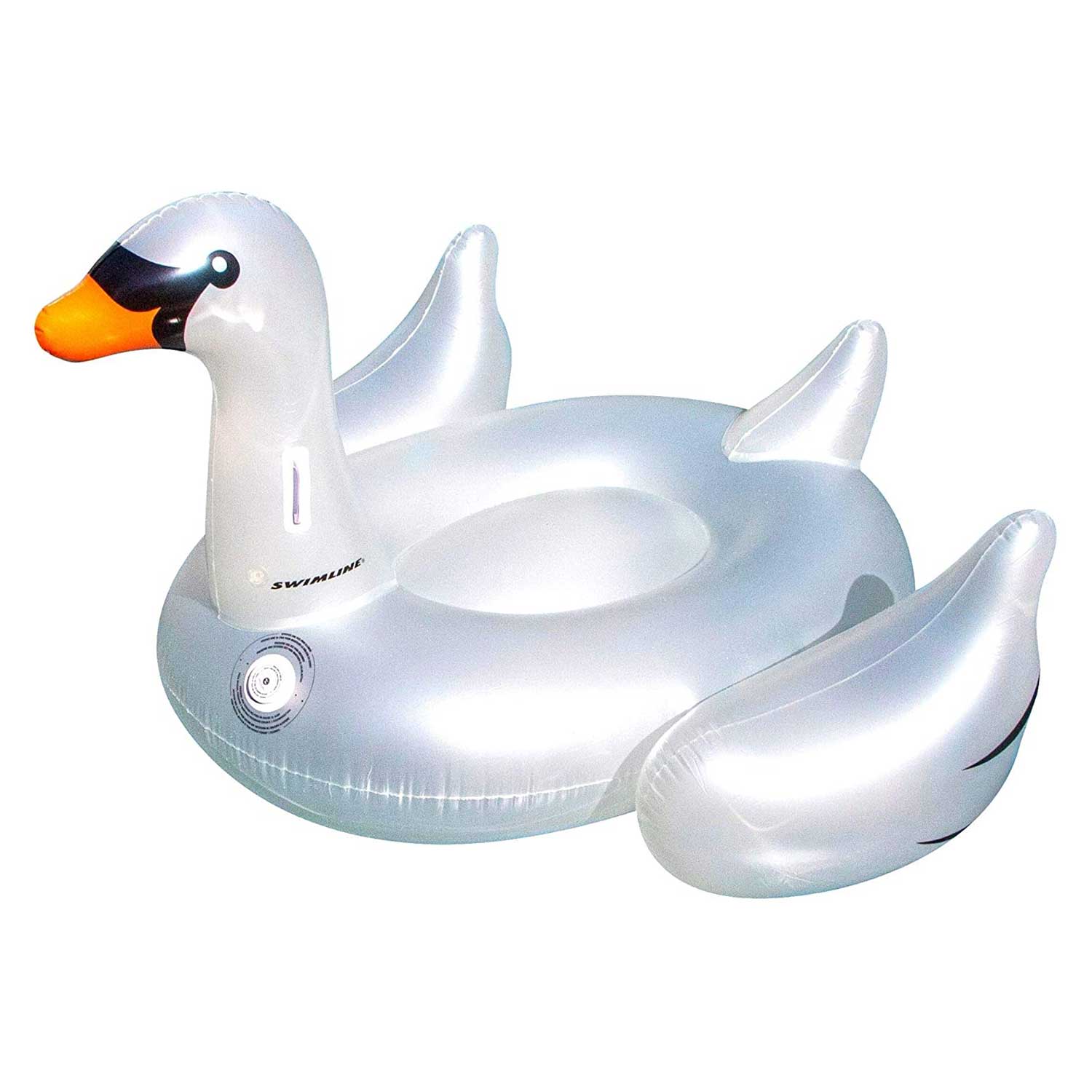 Giant Inflatable LED Light-Up Swan Pool Raft